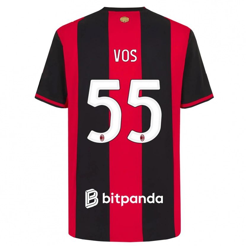 Danxen Mulher Camisola Silvano Vos #55 Vermelho Preto Branco Principal 2026/27 Camisa Brasil