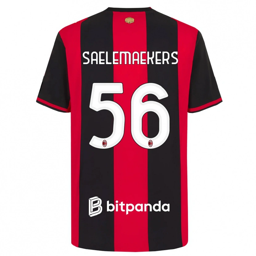 Danxen Mulher Camisola Alexis Saelemaekers #56 Vermelho Preto Branco Principal 2026/27 Camisa Brasil
