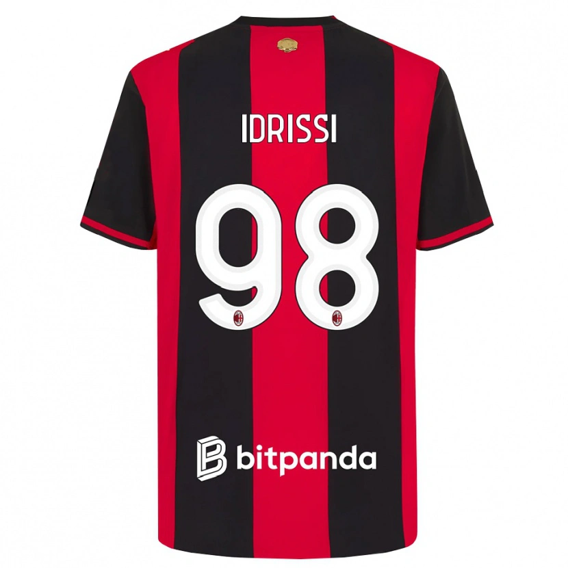 Danxen Mulher Camisola Yahya Idrissi #98 Vermelho Preto Branco Principal 2026/27 Camisa Brasil