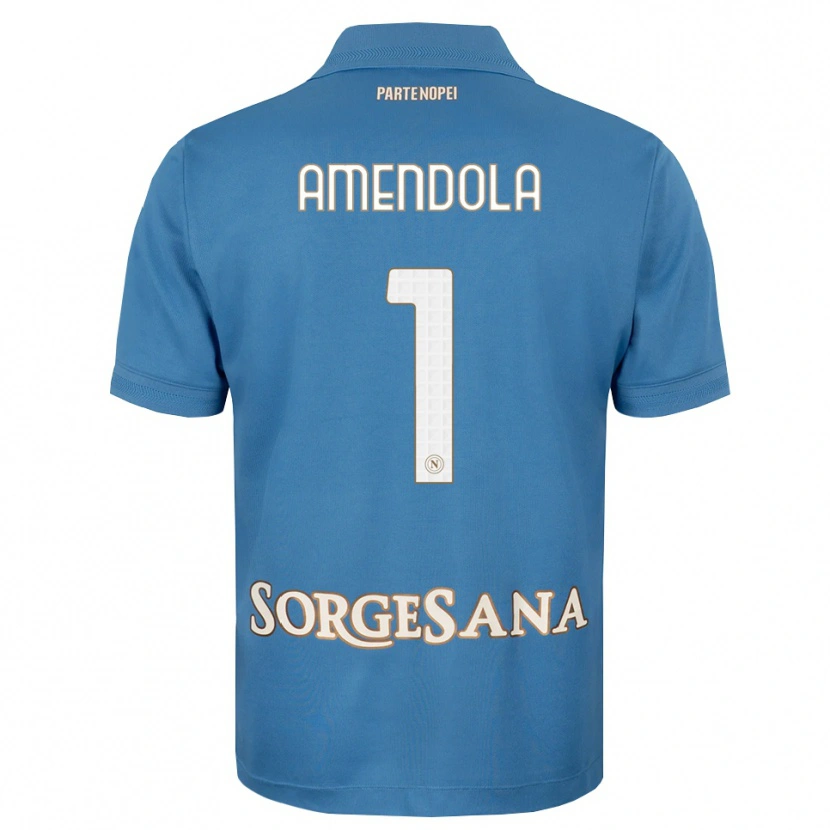 Danxen Mulher Camisola Antonio Amendola #1 Azul Bruma Branco Principal 2026/27 Camisa Brasil