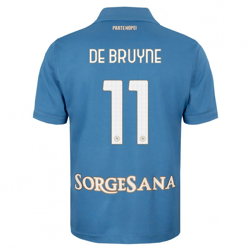 Danxen Mulher Camisola Kevin De Bruyne #11 Azul Bruma Branco Principal 2026/27 Camisa Brasil