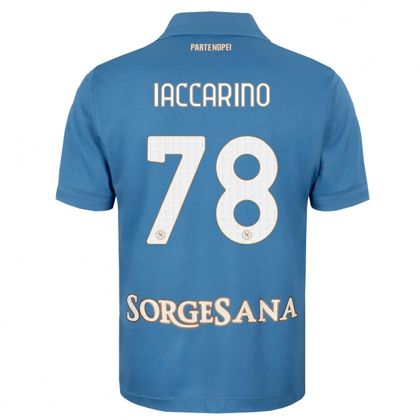 Danxen Mulher Camisola Gennaro Iaccarino #78 Azul Bruma Branco Principal 2026/27 Camisa Brasil