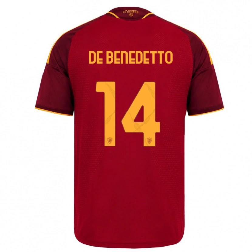 Danxen Mulher Camisola Lorenzo De Benedetto #14 Vermelho Dourado Amarelo Principal 2026/27 Camisa Brasil
