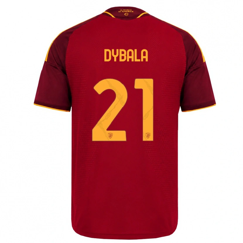 Danxen Mulher Camisola Paulo Dybala #21 Vermelho Dourado Amarelo Principal 2026/27 Camisa Brasil