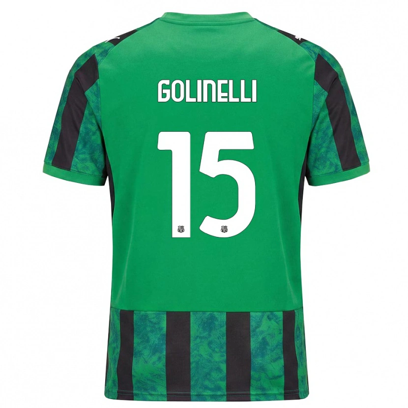 Danxen Mulher Camisola Emanuele Golinelli #15 Verde Preto Branco Principal 2026/27 Camisa Brasil