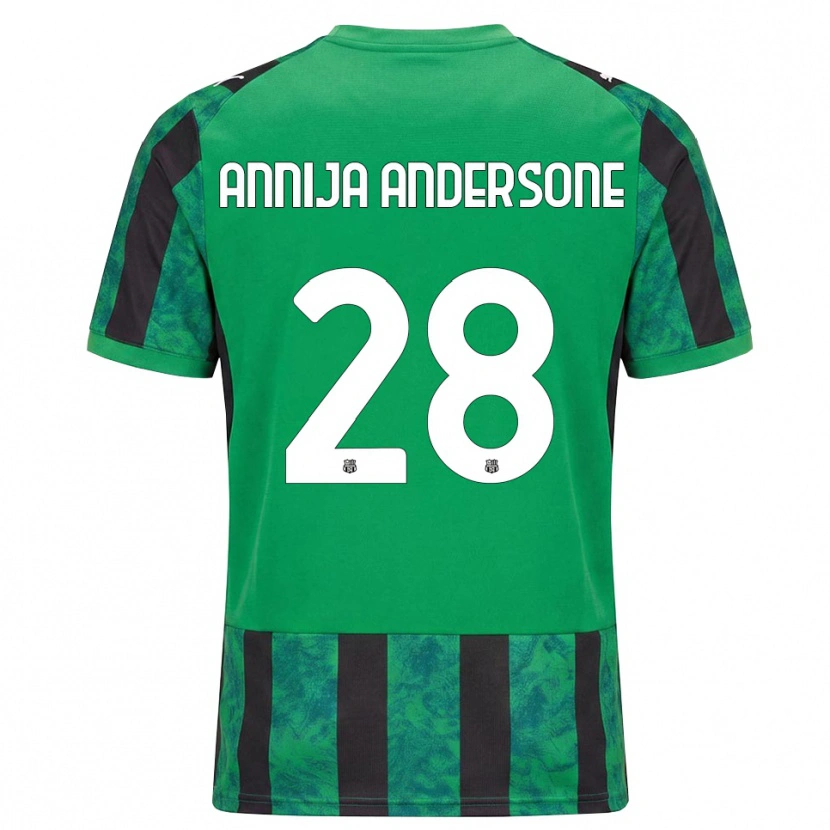 Danxen Mulher Camisola Gabriela Annija Andersone #28 Verde Preto Branco Principal 2026/27 Camisa Brasil