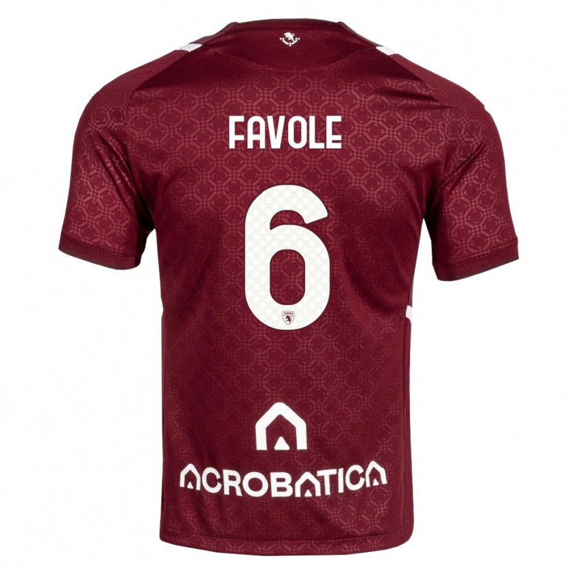 Danxen Mulher Camisola Stefania Favole #6 Bordô Branco Principal 2026/27 Camisa Brasil
