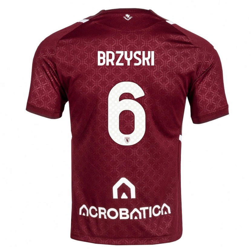 Danxen Mulher Camisola Igor Brzyski #6 Bordô Branco Principal 2026/27 Camisa Brasil