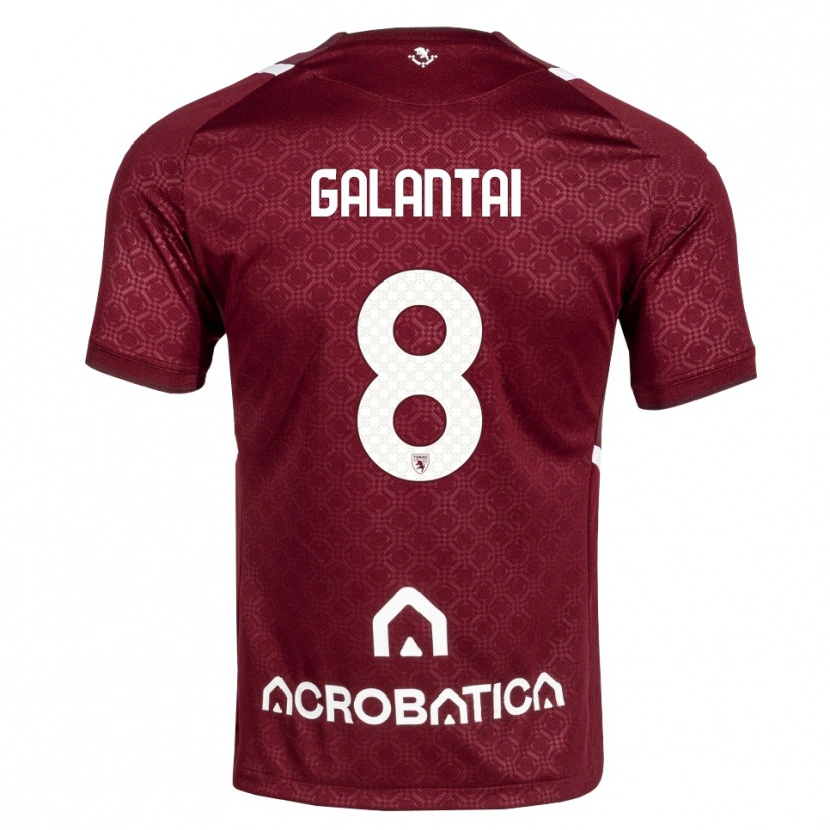 Danxen Mulher Camisola Tamás Galántai #8 Bordô Branco Principal 2026/27 Camisa Brasil