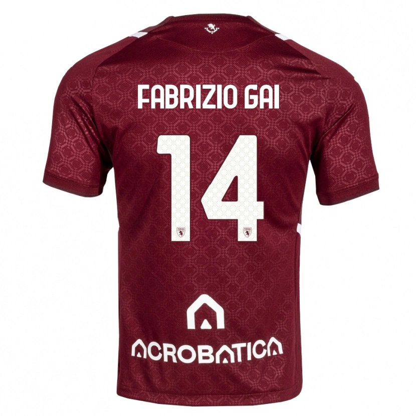 Danxen Mulher Camisola Fabrizio Gai #14 Bordô Branco Principal 2026/27 Camisa Brasil