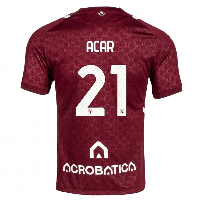 Danxen Mulher Camisola Emirhan Acar #21 Bordô Branco Principal 2026/27 Camisa Brasil