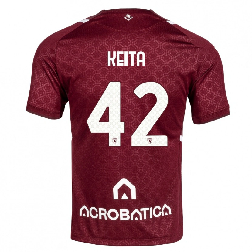 Danxen Mulher Camisola Karamoko Keita #42 Bordô Branco Principal 2026/27 Camisa Brasil