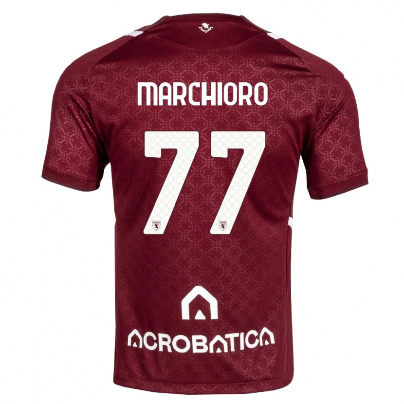 Danxen Mulher Camisola Raffaele Marchioro #77 Bordô Branco Principal 2026/27 Camisa Brasil