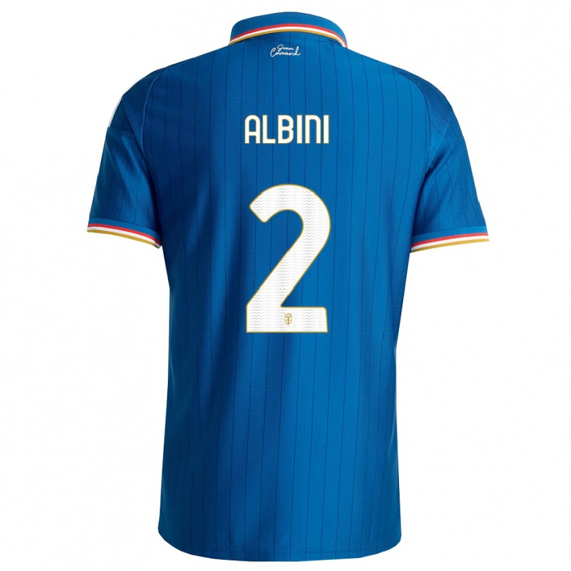 Danxen Mulher Camisola Matteo Albini #2 Azul Branco Vermelho Principal 2026/27 Camisa Brasil