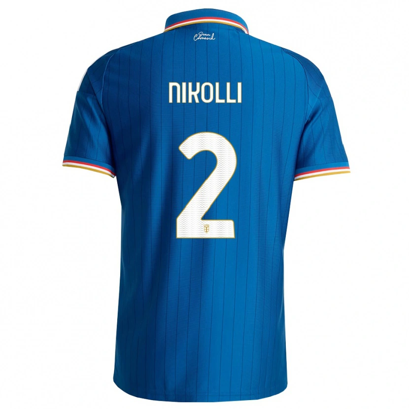 Danxen Mulher Camisola Denis Nikolli #2 Azul Branco Vermelho Principal 2026/27 Camisa Brasil