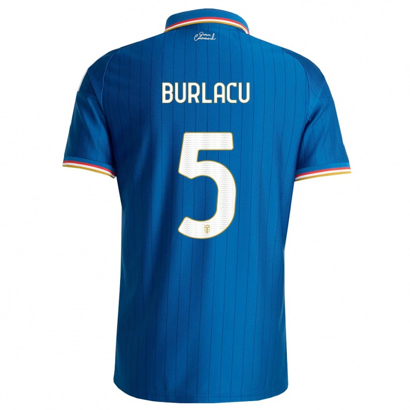 Danxen Mulher Camisola Sebastian Burlacu #5 Azul Branco Vermelho Principal 2026/27 Camisa Brasil
