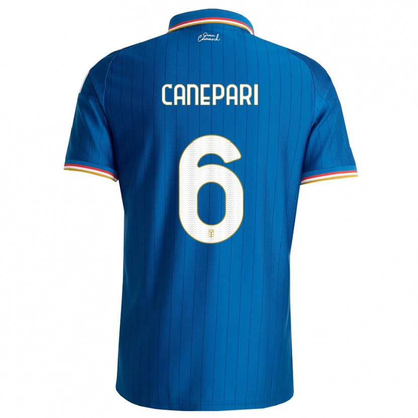 Danxen Mulher Camisola Lorenzo Canepari #6 Azul Branco Vermelho Principal 2026/27 Camisa Brasil