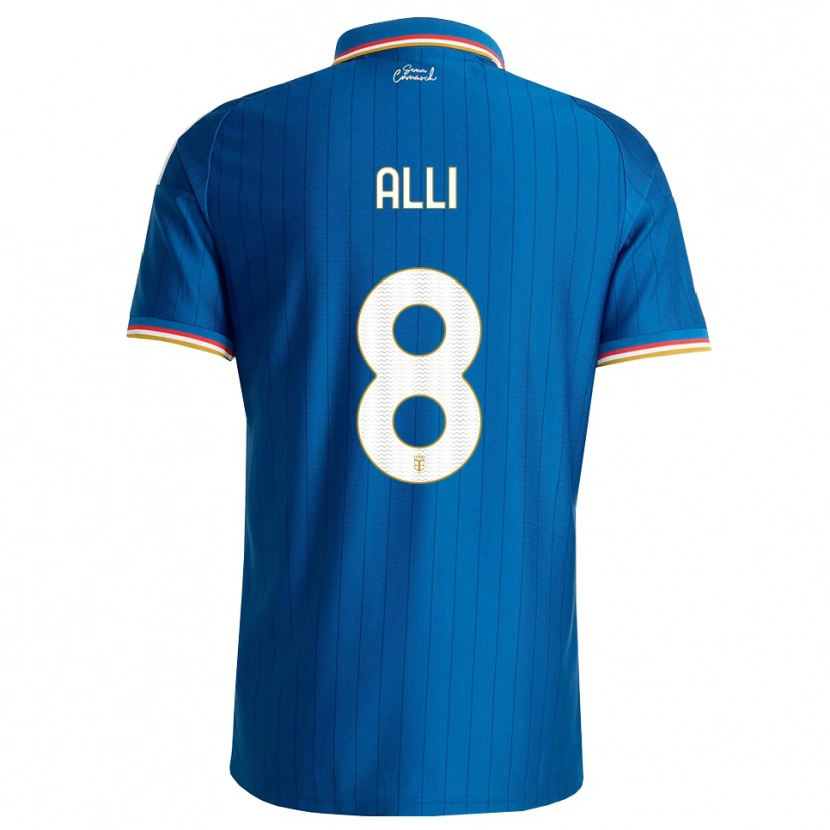 Danxen Mulher Camisola Dele Alli #8 Azul Branco Vermelho Principal 2026/27 Camisa Brasil