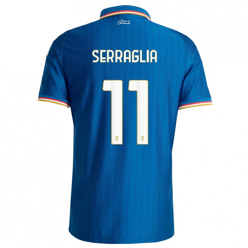 Danxen Mulher Camisola Lucas Serraglia #11 Azul Branco Vermelho Principal 2026/27 Camisa Brasil