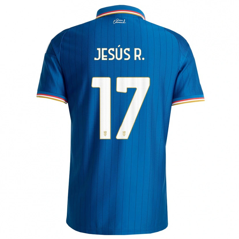 Danxen Mulher Camisola Jesús Rodríguez #17 Azul Branco Vermelho Principal 2026/27 Camisa Brasil