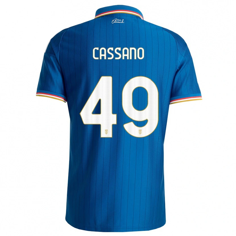 Danxen Mulher Camisola Riccardo Cassano #49 Azul Branco Vermelho Principal 2026/27 Camisa Brasil