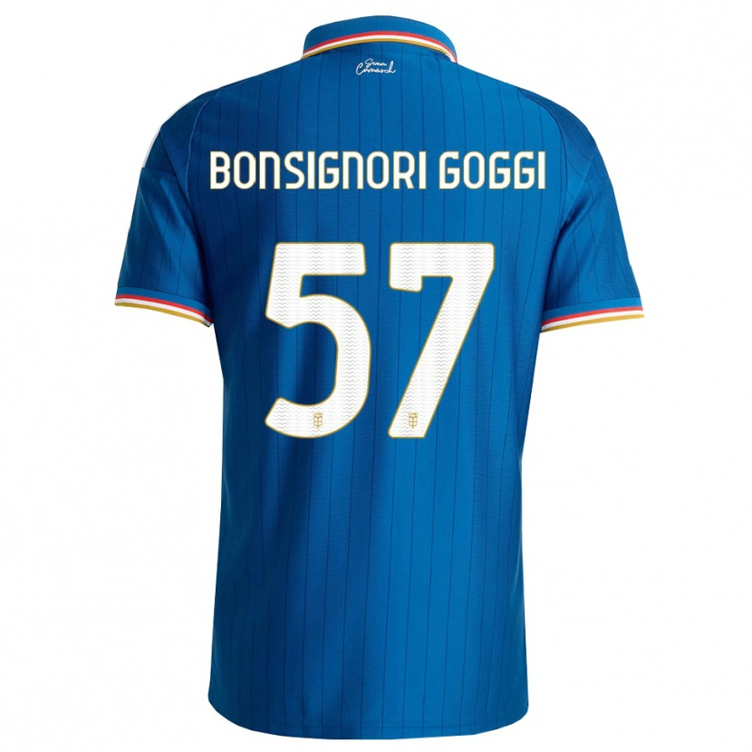 Danxen Mulher Camisola Lorenzo Bonsignori #57 Azul Branco Vermelho Principal 2026/27 Camisa Brasil