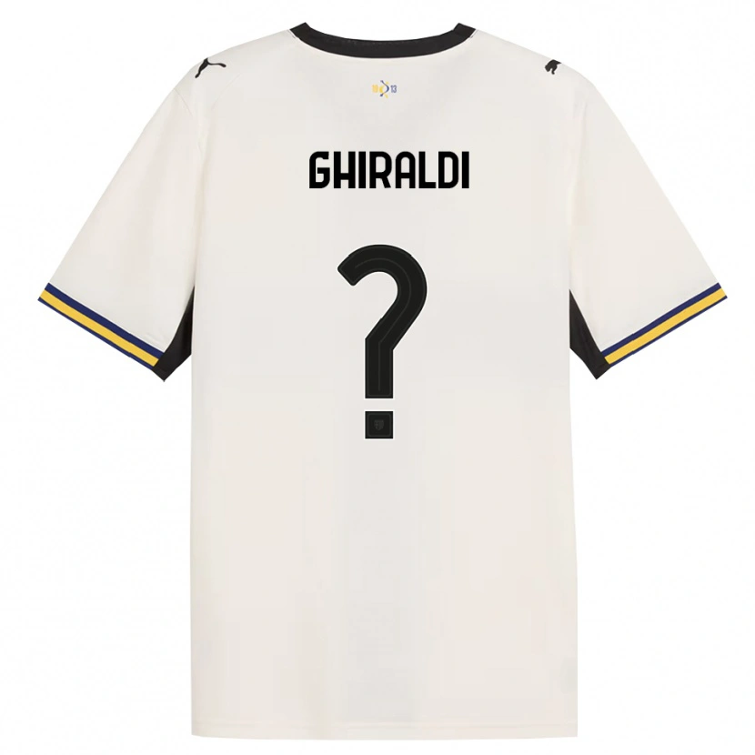 Danxen Mulher Camisola Cesare Ghiraldi #0 Off-White Preto Amarelo Principal 2026/27 Camisa Brasil