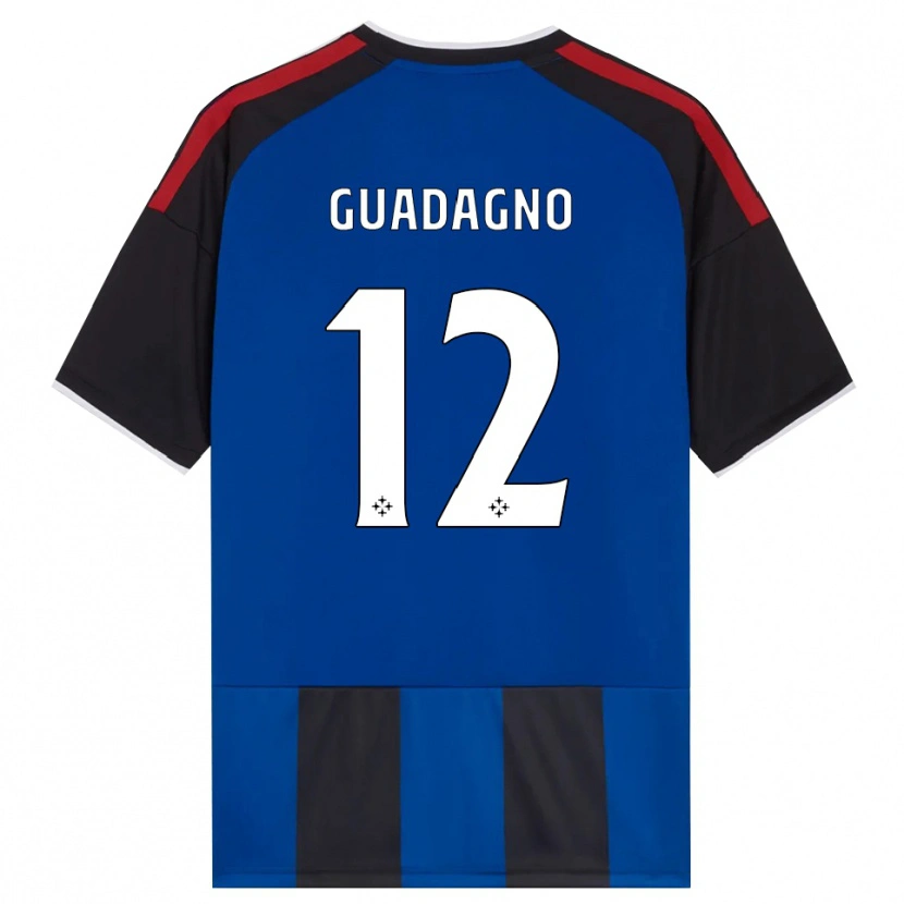 Danxen Mulher Camisola Johan Guadagno #12 Azul Preto Branco Vermelho Principal 2026/27 Camisa Brasil