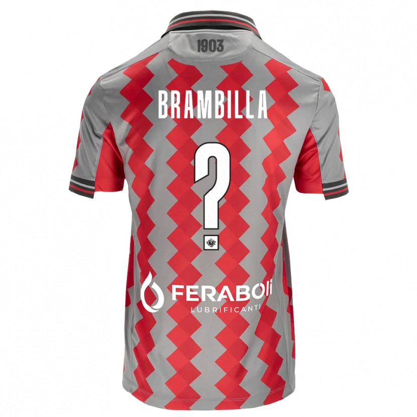 Danxen Mulher Camisola Alessio Brambilla #0 Cinza Vermelho Branco Principal 2026/27 Camisa Brasil