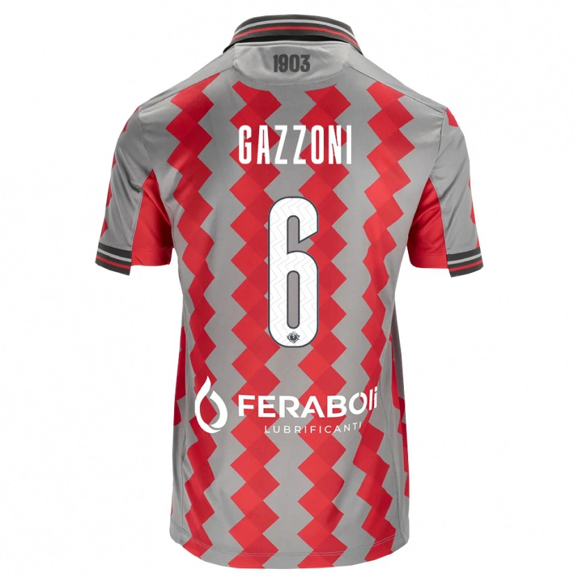 Danxen Mulher Camisola Matteo Gazzoni #6 Cinza Vermelho Branco Principal 2026/27 Camisa Brasil