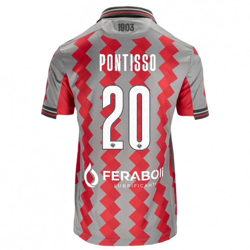 Danxen Mulher Camisola Simone Pontisso #20 Cinza Vermelho Branco Principal 2026/27 Camisa Brasil