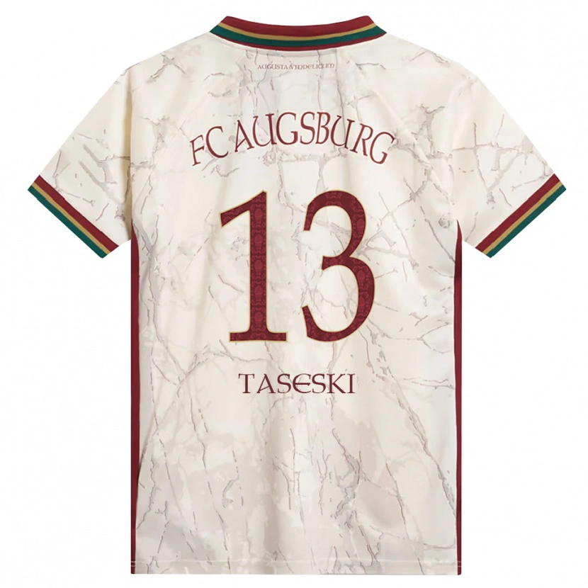 Danxen Mulher Camisola Kristijan Taseski #13 Verde Arroz Branco Bordô Principal 2026/27 Camisa Brasil