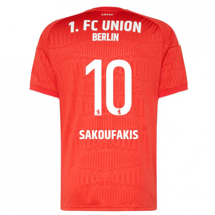 Danxen Mulher Camisola Theodor Sakoufakis #10 Vermelho Branco Principal 2026/27 Camisa Brasil