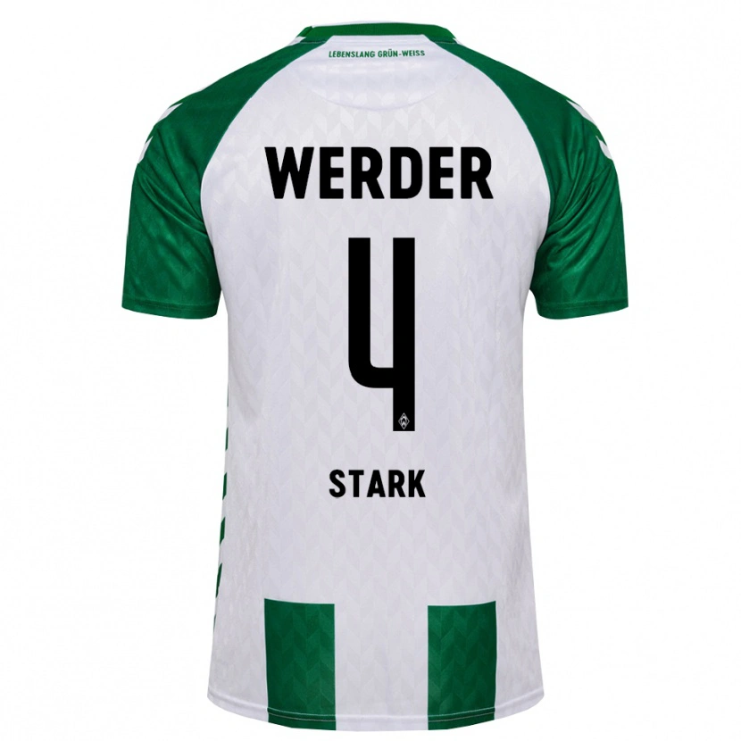 Danxen Mulher Camisola Niklas Stark #4 Verde Branco Principal 2026/27 Camisa Brasil