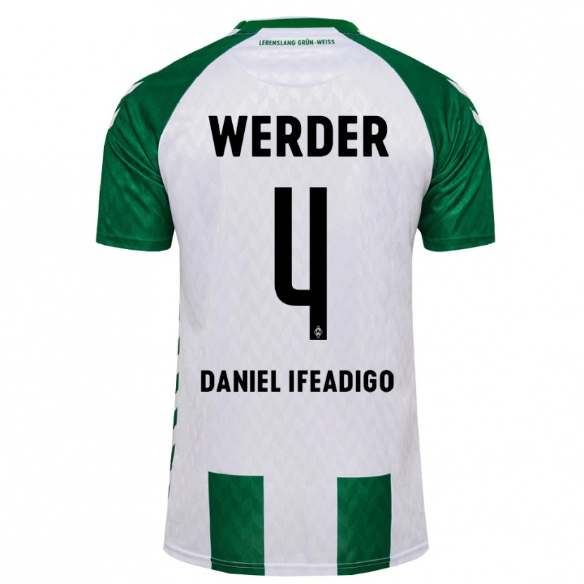 Danxen Mulher Camisola Kamsiyonna Daniel Ifeadigo #4 Verde Branco Principal 2026/27 Camisa Brasil