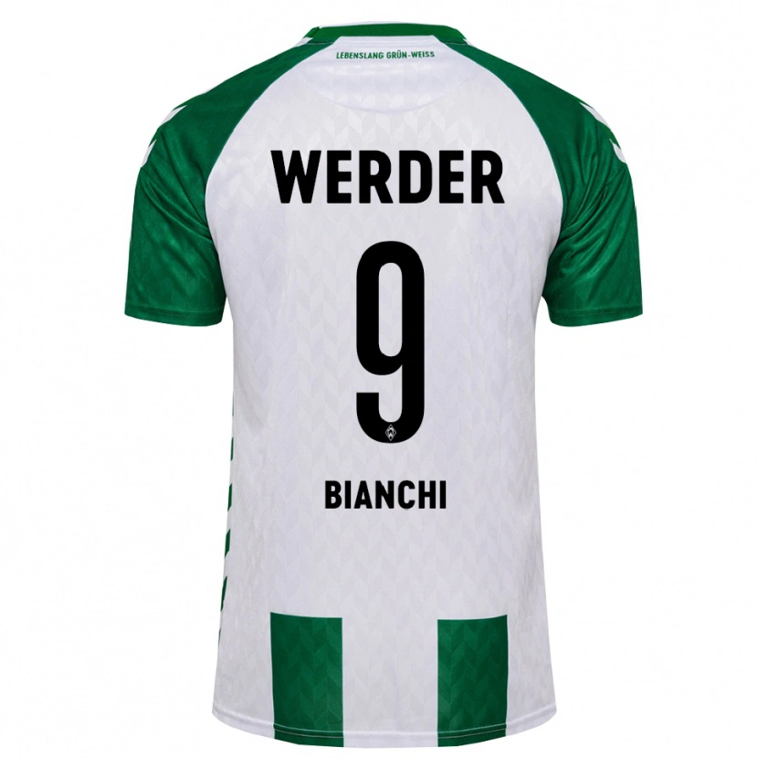 Danxen Mulher Camisola Nicholas Bianchi #9 Verde Branco Principal 2026/27 Camisa Brasil