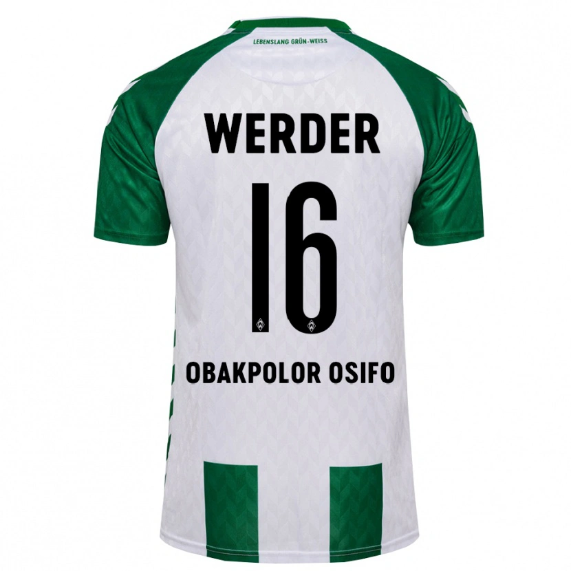 Danxen Mulher Camisola Valentin Obakpolor Osifo #16 Verde Branco Principal 2026/27 Camisa Brasil