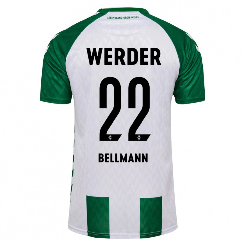 Danxen Mulher Camisola Paul Bellmann #22 Verde Branco Principal 2026/27 Camisa Brasil