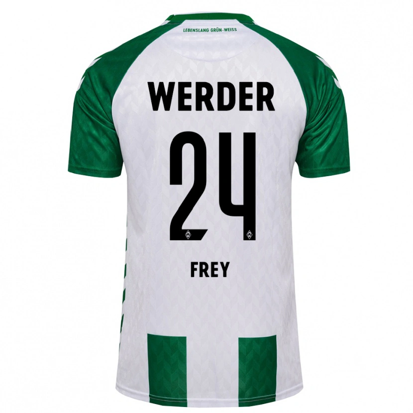 Danxen Mulher Camisola Elias Frey #24 Verde Branco Principal 2026/27 Camisa Brasil