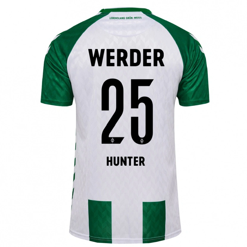 Danxen Mulher Camisola Leif Hunter #25 Verde Branco Principal 2026/27 Camisa Brasil