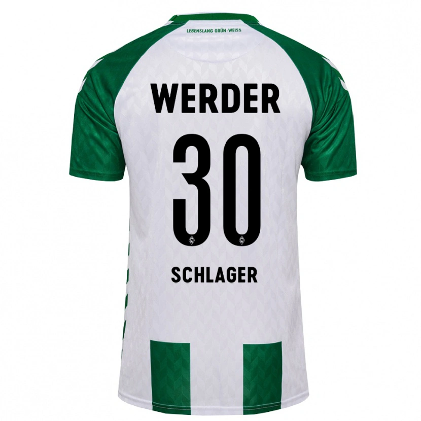 Danxen Mulher Camisola Alexander Schlager #30 Verde Branco Principal 2026/27 Camisa Brasil