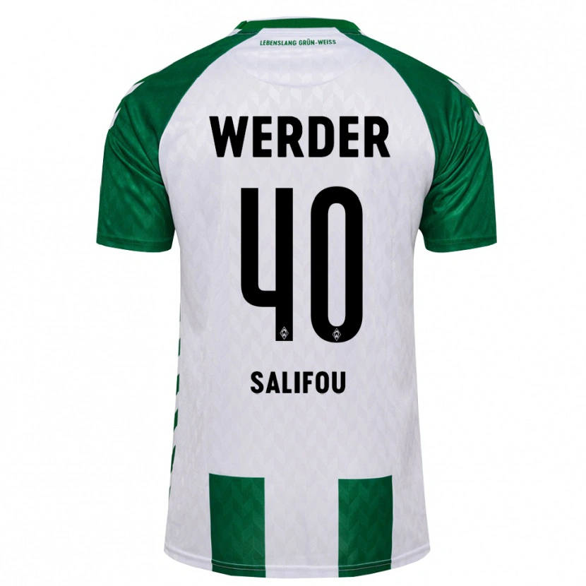 Danxen Mulher Camisola Dikeni Salifou #40 Verde Branco Principal 2026/27 Camisa Brasil