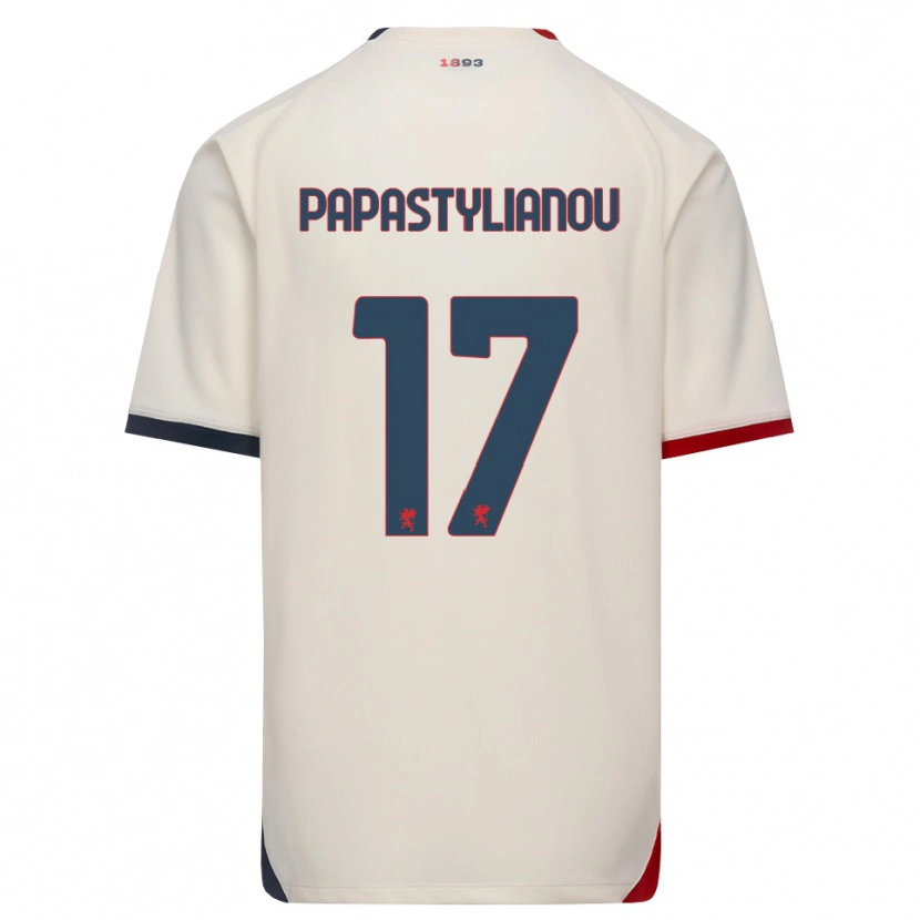 Danxen Mulher Camisola Lysandros Andreas Papastylianou #17 Branco Off-Red Alternativa 2026/27 Camisa Brasil