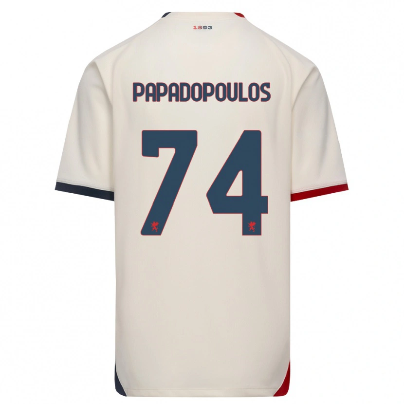 Danxen Mulher Camisola Christos Papadopoulos #74 Branco Off-Red Alternativa 2026/27 Camisa Brasil