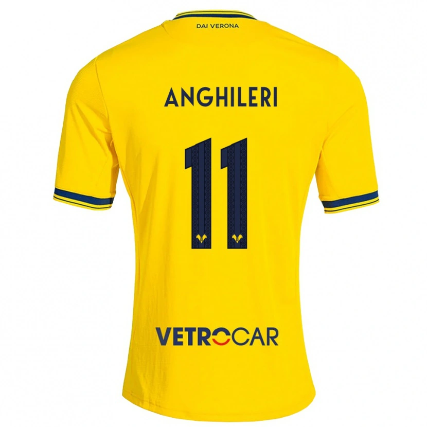 Danxen Mulher Camisola Federica Anghileri #11 Amarelo Vermelho Alternativa 2026/27 Camisa Brasil