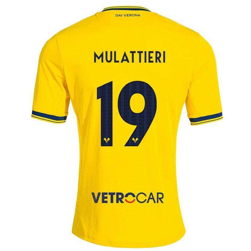 Danxen Mulher Camisola Samuele Mulattieri #19 Amarelo Vermelho Alternativa 2026/27 Camisa Brasil