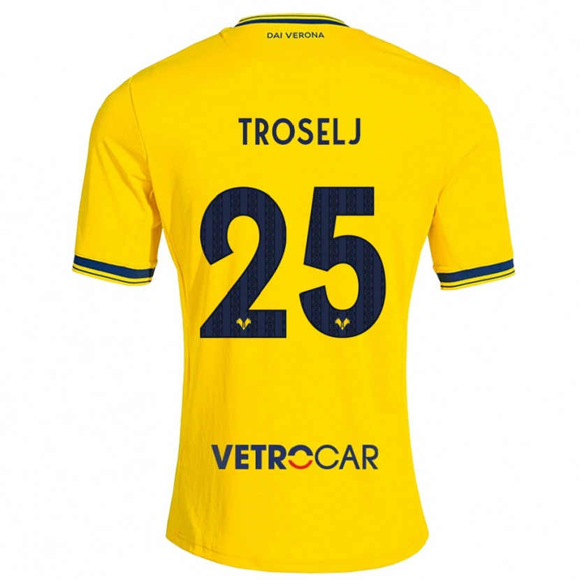 Danxen Mulher Camisola Ethan Troselj #25 Amarelo Vermelho Alternativa 2026/27 Camisa Brasil