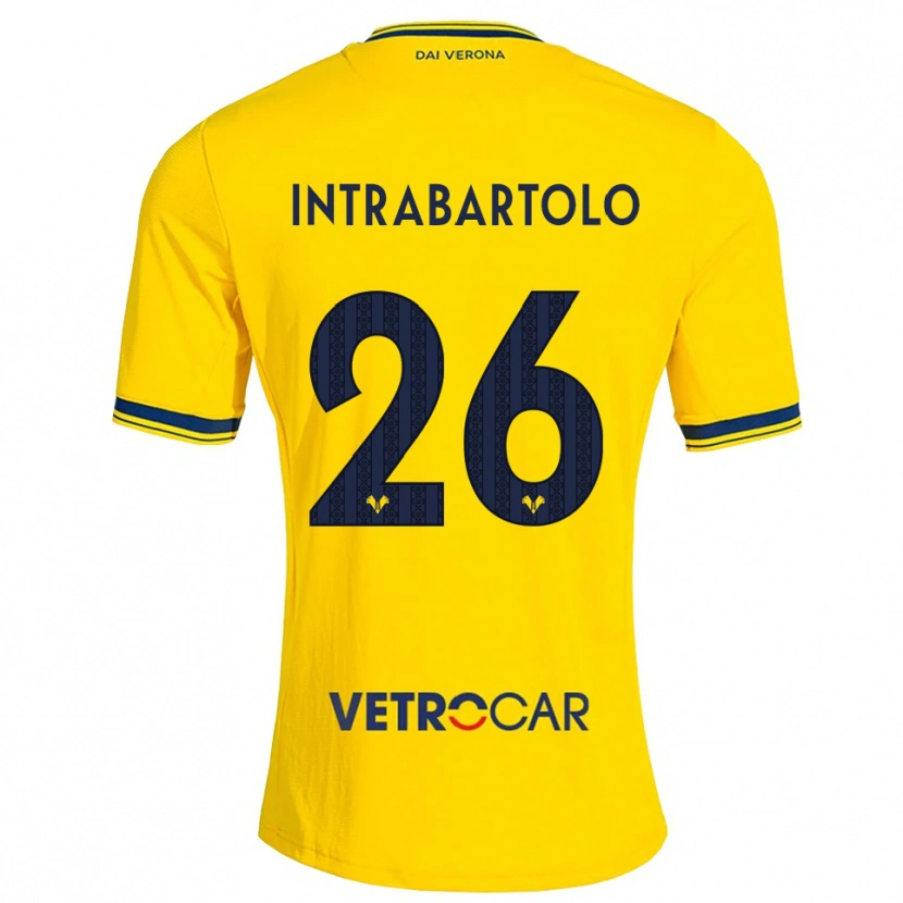 Danxen Mulher Camisola Denis Intrabartolo #26 Amarelo Vermelho Alternativa 2026/27 Camisa Brasil