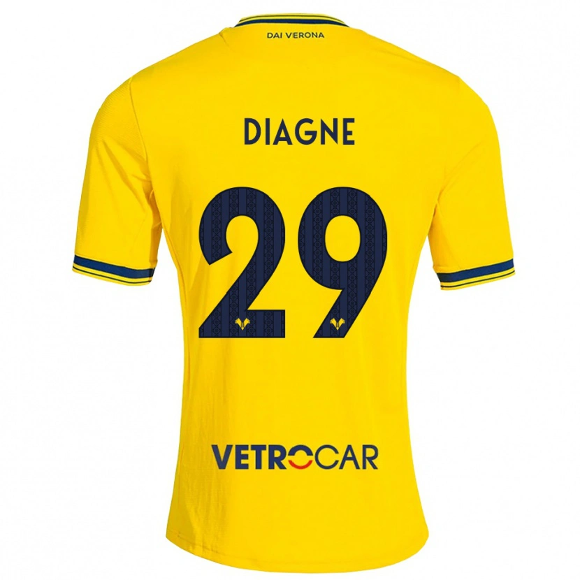 Danxen Mulher Camisola Baye Diagne #29 Amarelo Vermelho Alternativa 2026/27 Camisa Brasil