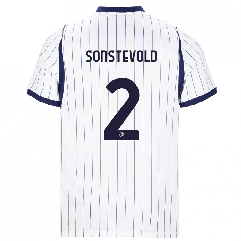 Danxen Mulher Camisola Anja Sonstevold #2 Branco Azul Marinho Alternativa 2026/27 Camisa Brasil